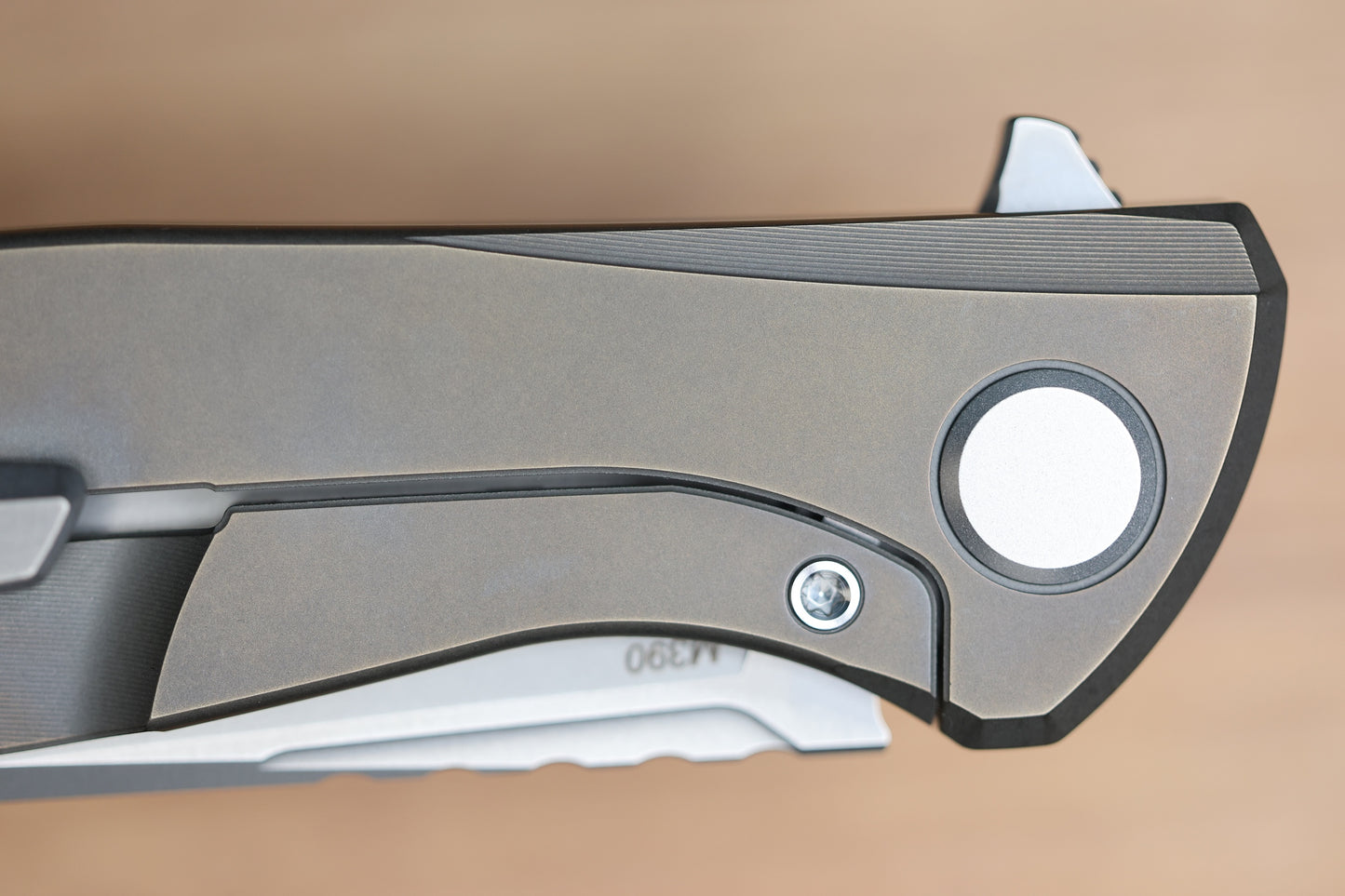 SHIROGOROV F95 ZERO - M390 BLADE - BRONZE TITANIUM HANDLE - MRBS