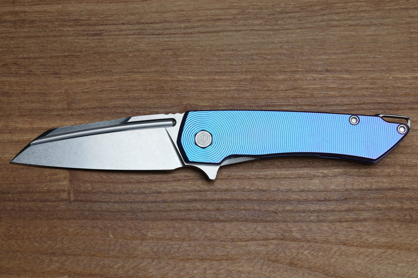 MACHINEWISE MOJAVE #942 - BLURPLE FADE TI w/S90V BLADE