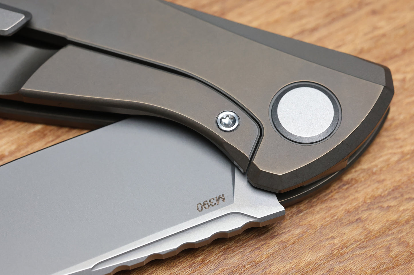 SHIROGOROV F95 ZERO - M390 BLADE - BRONZE TITANIUM HANDLE - MRBS