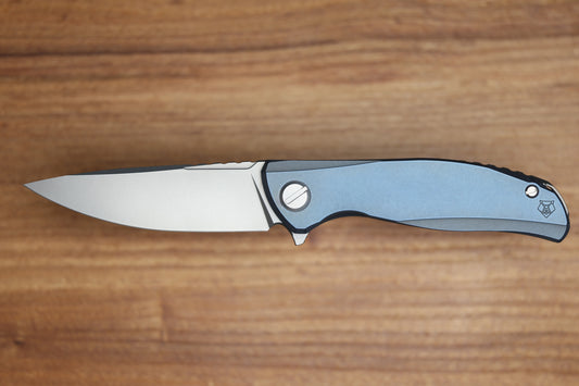 SHIRGOROV F95 ZERO - M390 BLADE - BLUE TITANIUM HANDLE - MRBS
