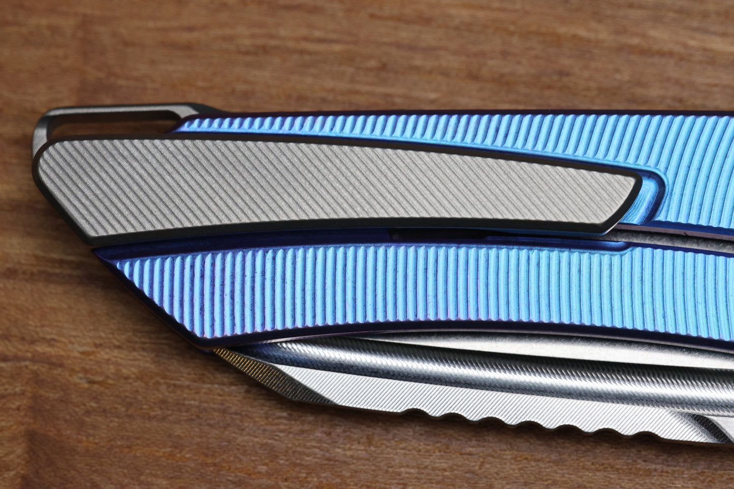 MACHINEWISE MOJAVE #942 - BLURPLE FADE TI w/S90V BLADE