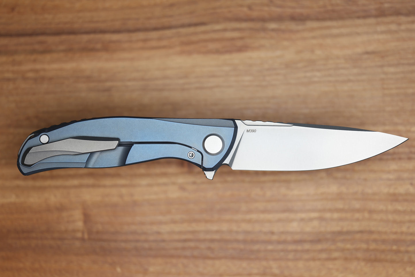 SHIRGOROV F95 ZERO - M390 BLADE - BLUE TITANIUM HANDLE - MRBS
