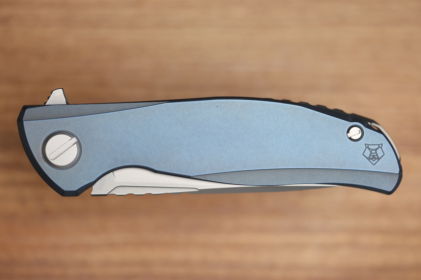 SHIRGOROV F95 ZERO - M390 BLADE - BLUE TITANIUM HANDLE - MRBS