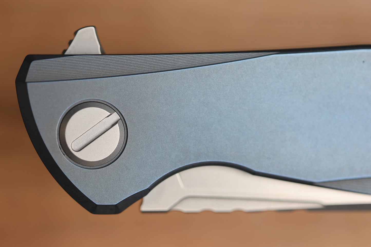 SHIRGOROV F95 ZERO - M390 BLADE - BLUE TITANIUM HANDLE - MRBS