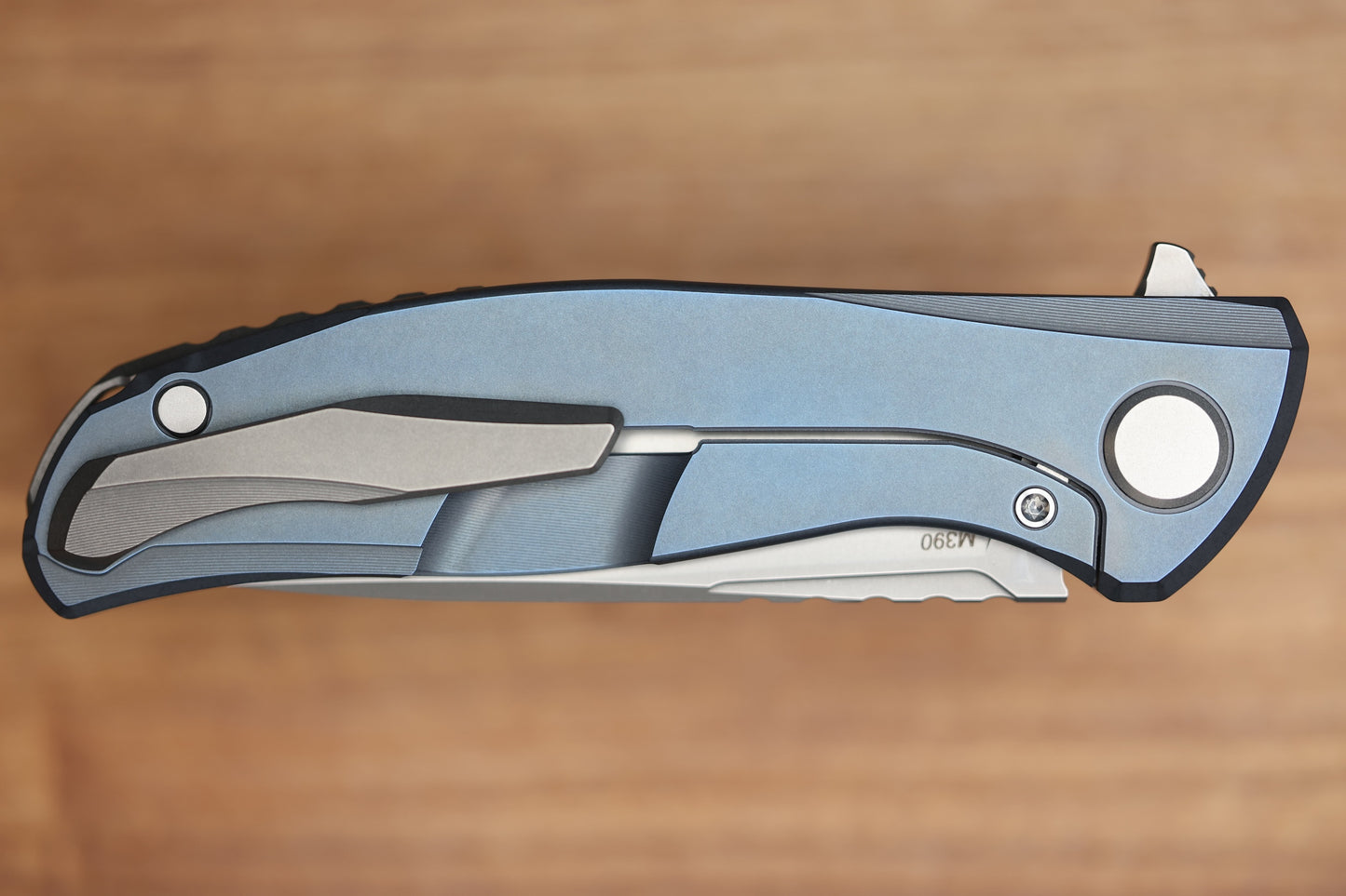 SHIRGOROV F95 ZERO - M390 BLADE - BLUE TITANIUM HANDLE - MRBS