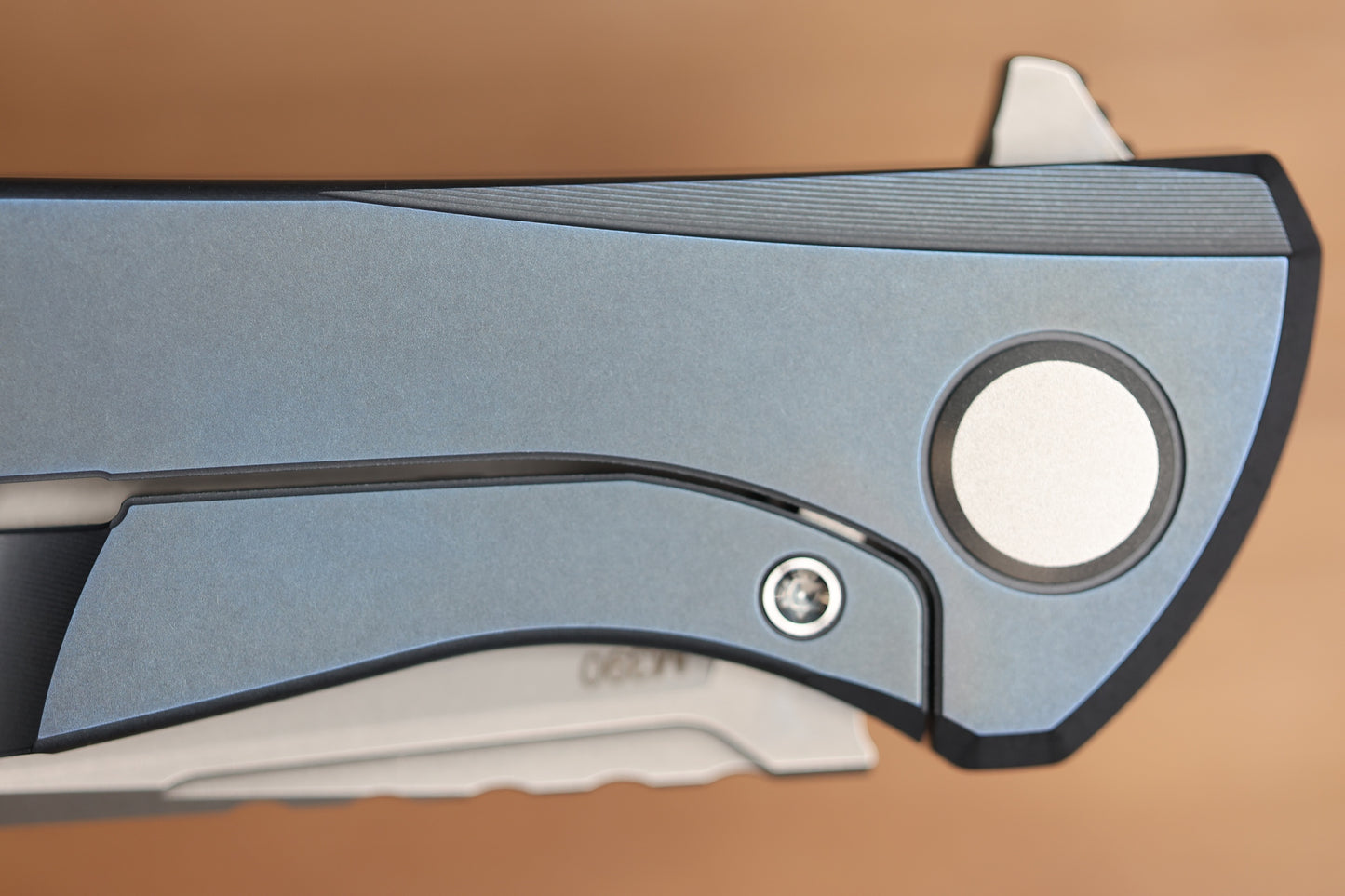 SHIRGOROV F95 ZERO - M390 BLADE - BLUE TITANIUM HANDLE - MRBS
