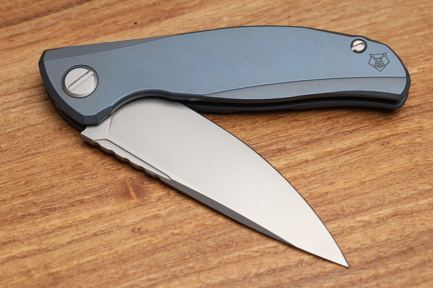 SHIRGOROV F95 ZERO - M390 BLADE - BLUE TITANIUM HANDLE - MRBS