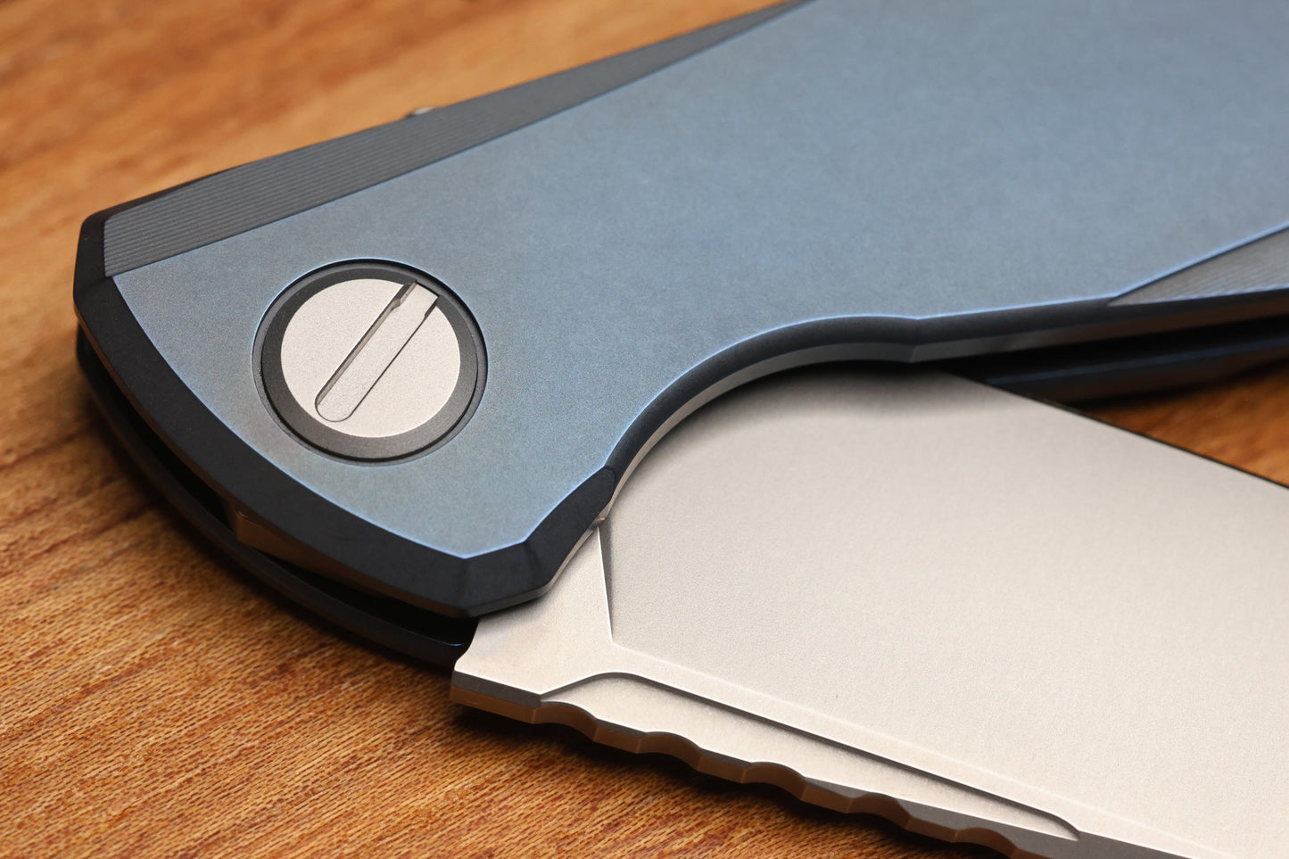 SHIRGOROV F95 ZERO - M390 BLADE - BLUE TITANIUM HANDLE - MRBS