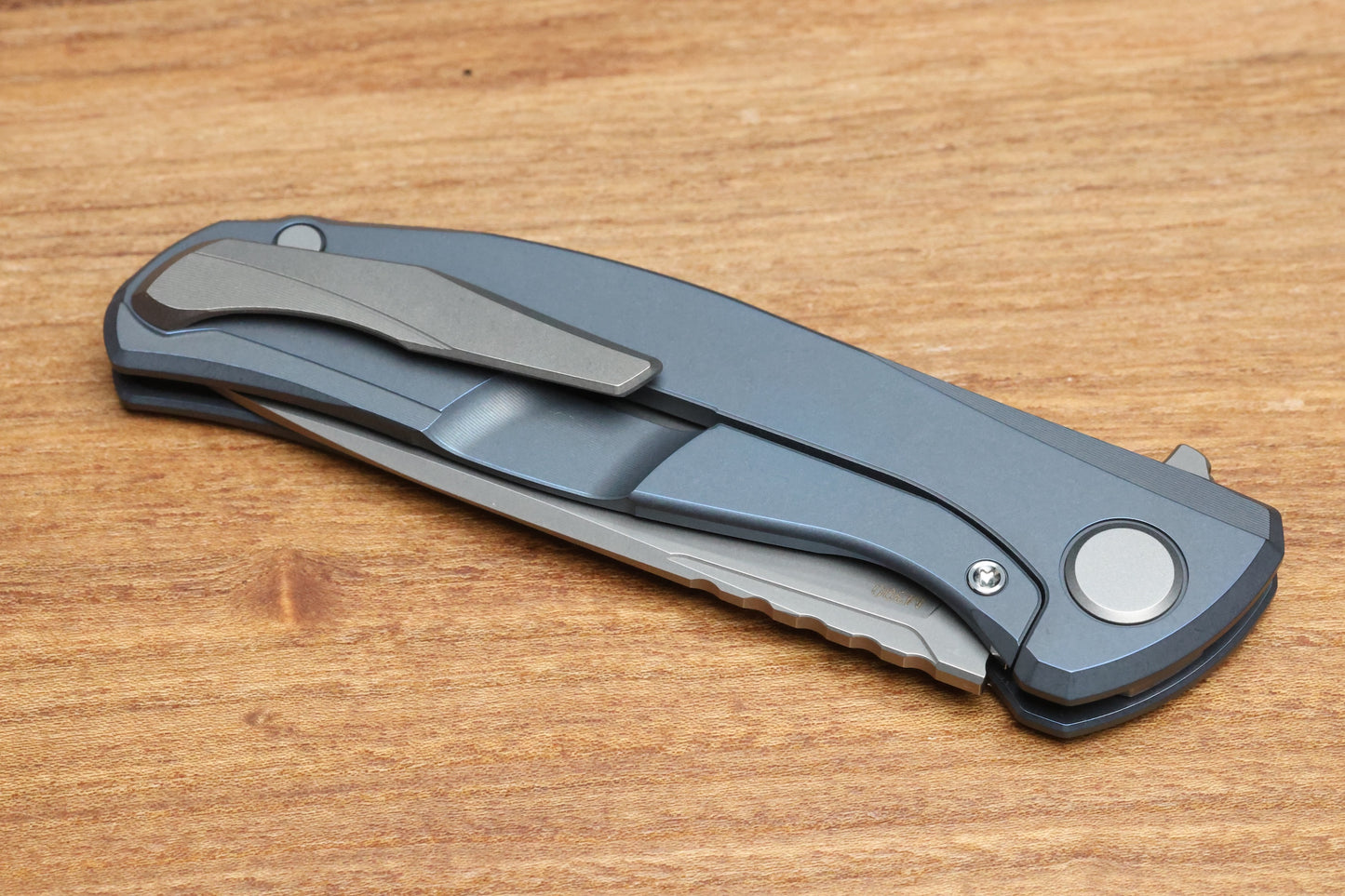 SHIRGOROV F95 ZERO - M390 BLADE - BLUE TITANIUM HANDLE - MRBS