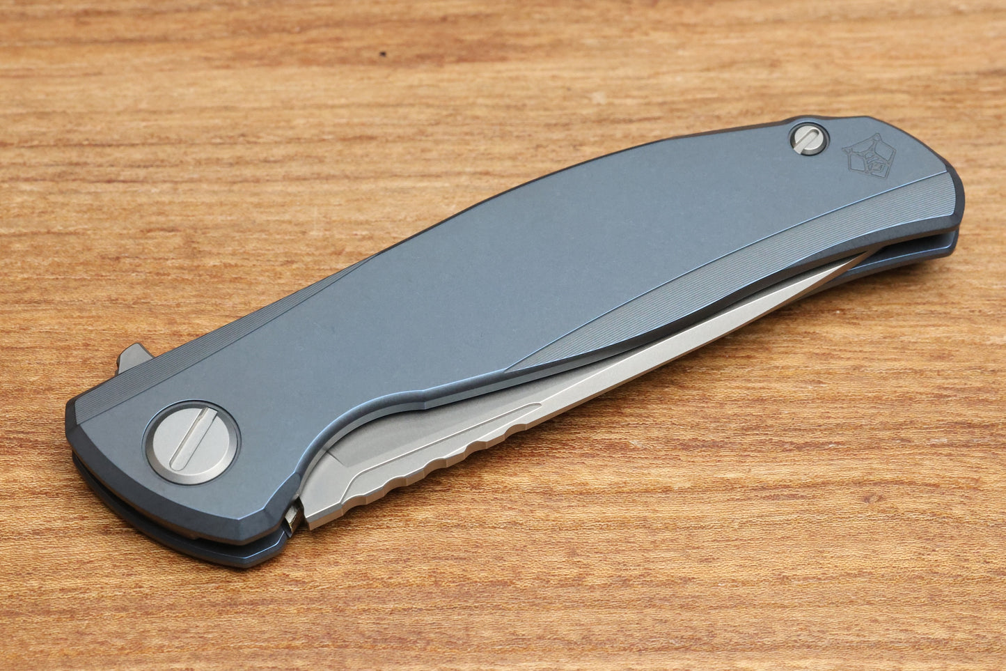 SHIRGOROV F95 ZERO - M390 BLADE - BLUE TITANIUM HANDLE - MRBS