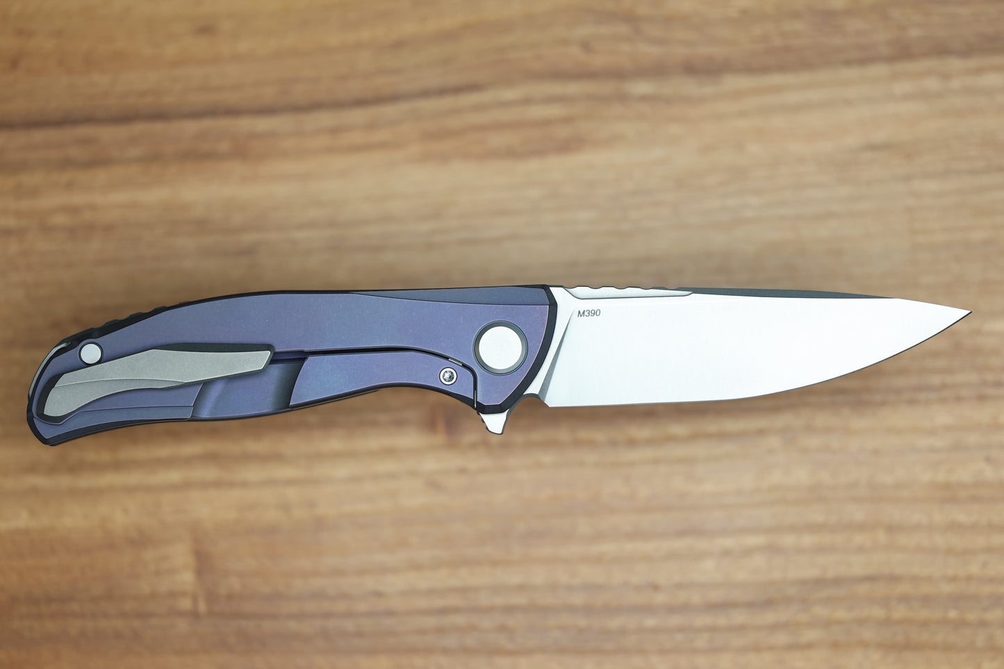 SHIROGOROV F95 ZERO - M390 BLADE - PURPLE TITANIUM HANDLE - MRBS
