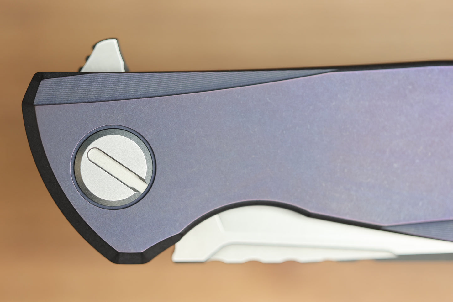 SHIROGOROV F95 ZERO - M390 BLADE - PURPLE TITANIUM HANDLE - MRBS