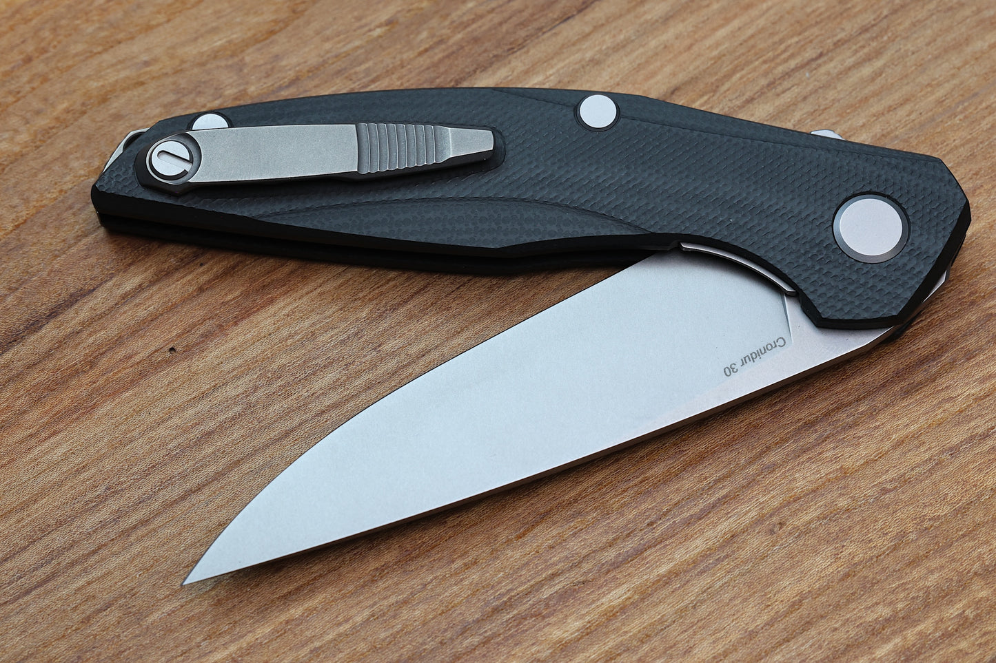 SHIROGOROV 111 - CRONIDUR 30 BLADE - BLACK G10 HANDLE - MRBS