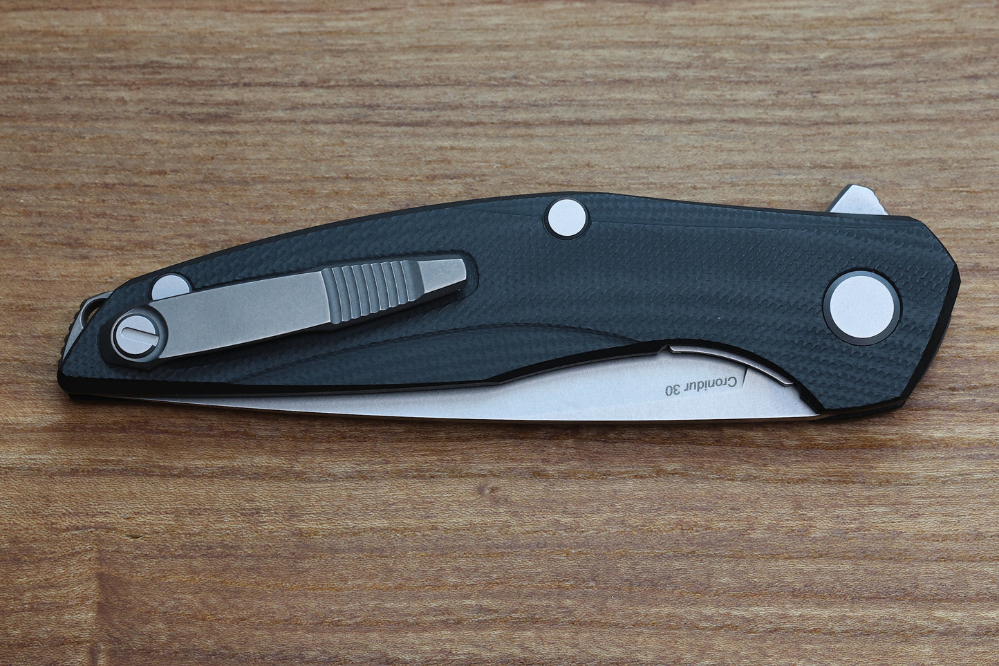 SHIROGOROV 111 - CRONIDUR 30 BLADE - BLACK G10 HANDLE - MRBS