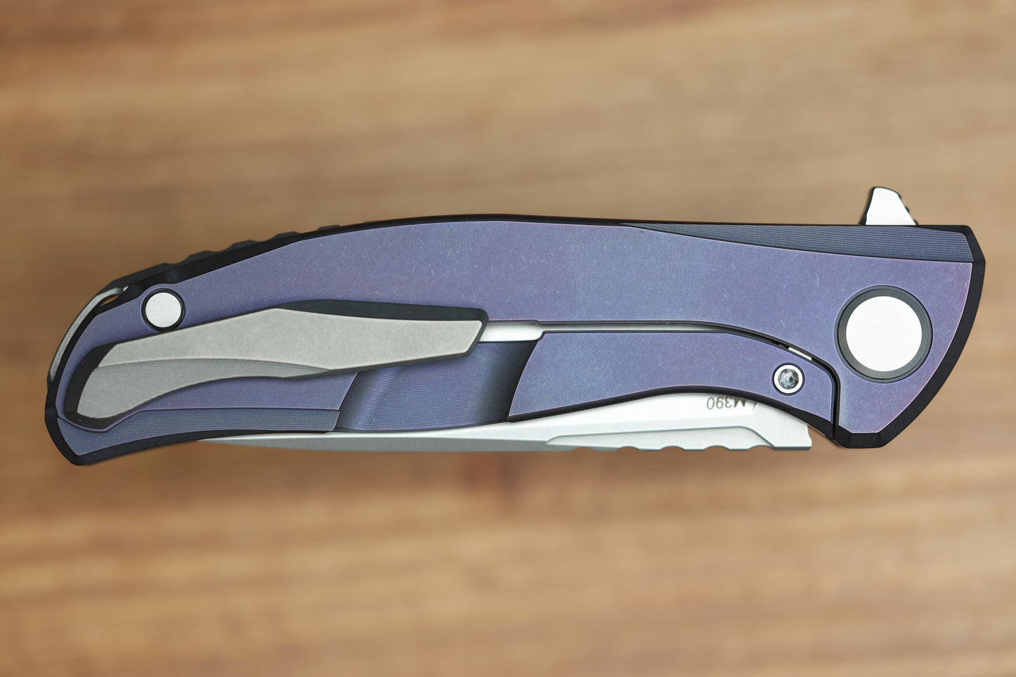 SHIROGOROV F95 ZERO - M390 BLADE - PURPLE TITANIUM HANDLE - MRBS