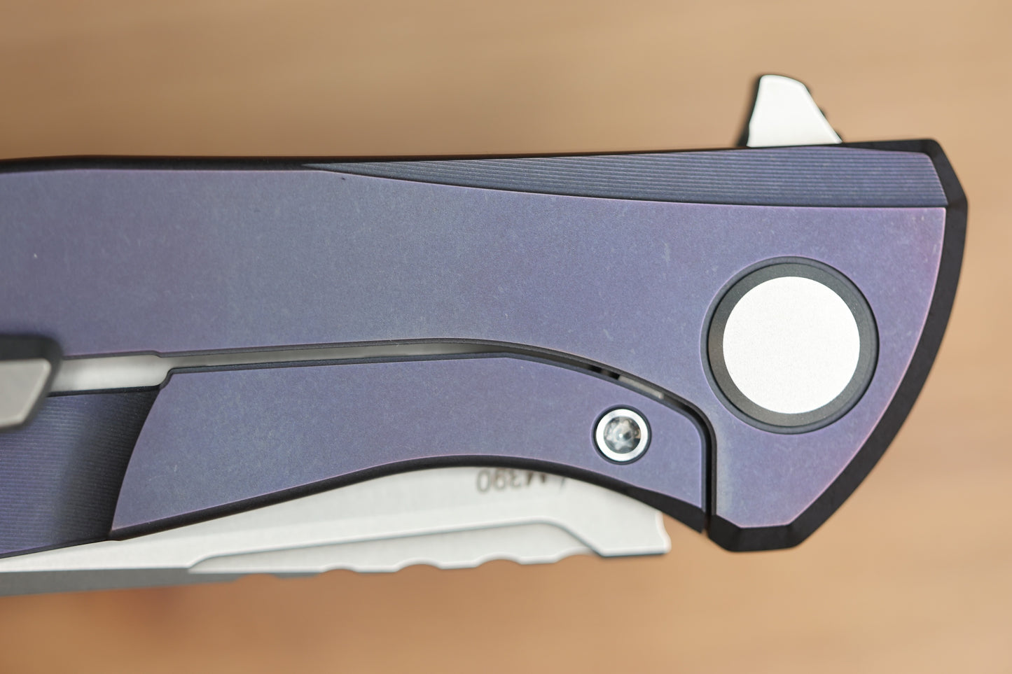 SHIROGOROV F95 ZERO - M390 BLADE - PURPLE TITANIUM HANDLE - MRBS