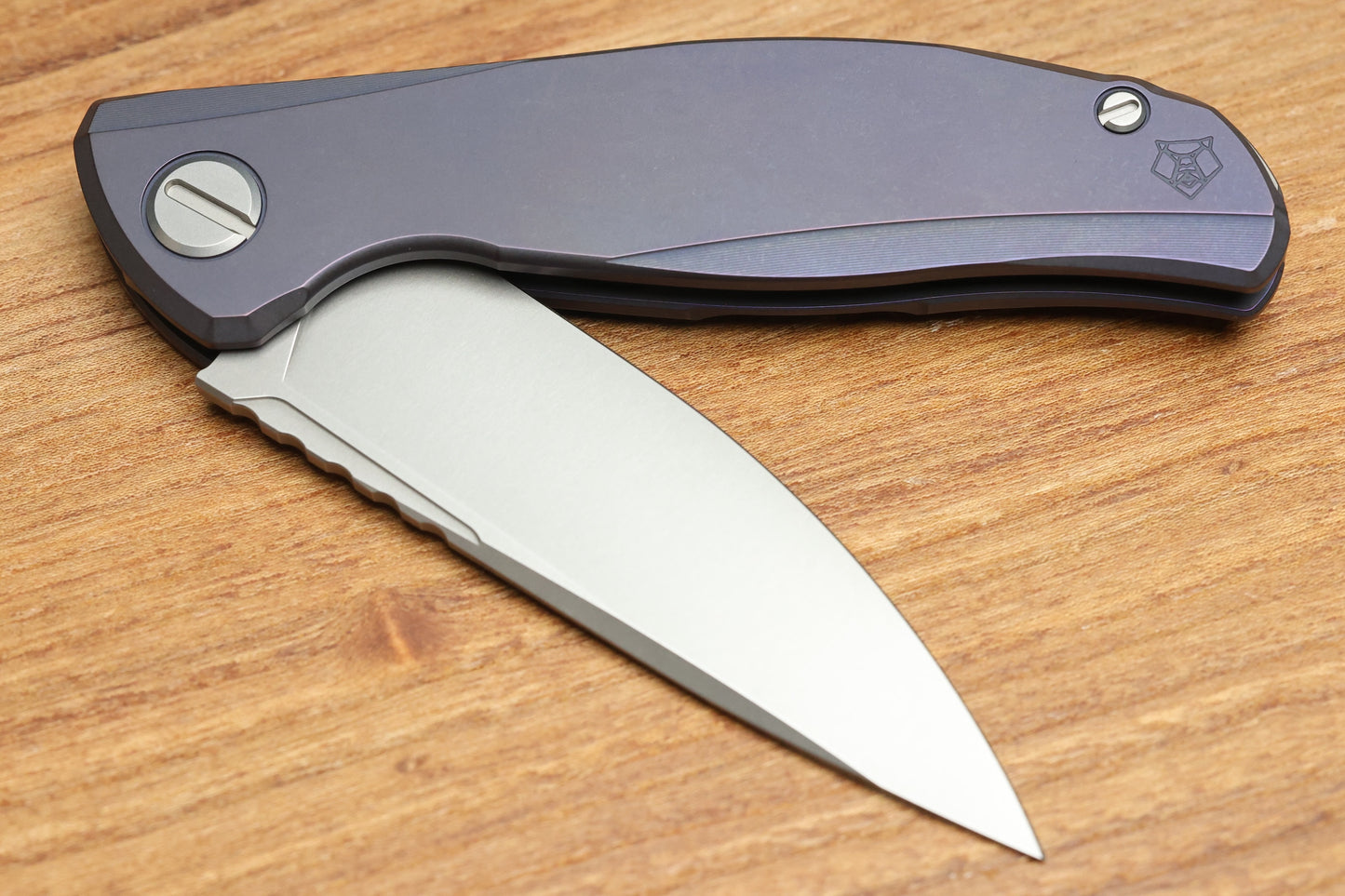 SHIROGOROV F95 ZERO - M390 BLADE - PURPLE TITANIUM HANDLE - MRBS