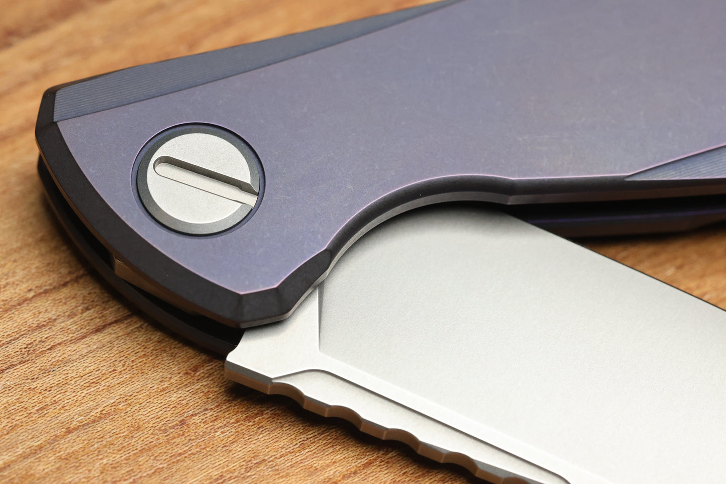 SHIROGOROV F95 ZERO - M390 BLADE - PURPLE TITANIUM HANDLE - MRBS