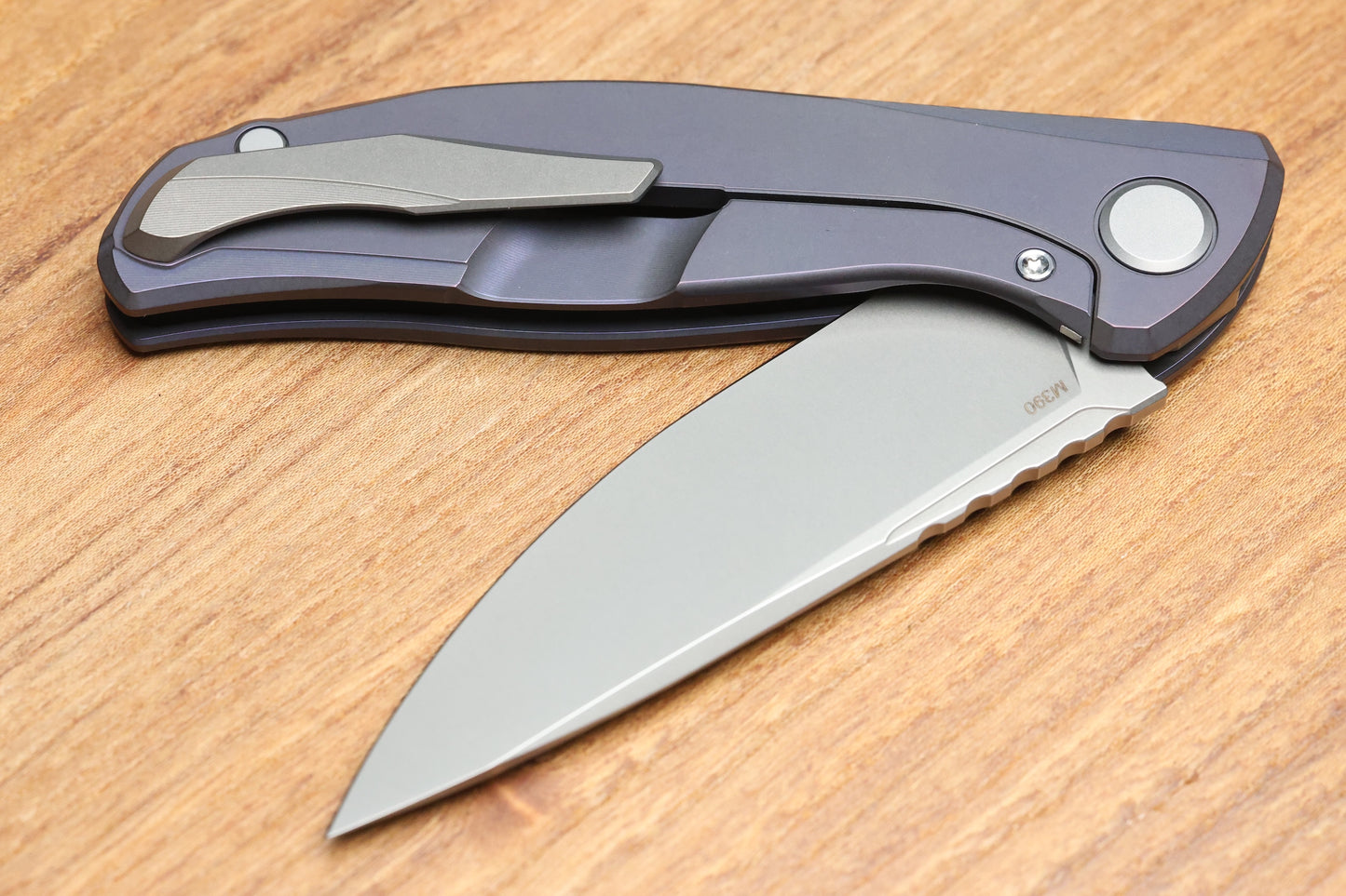 SHIROGOROV F95 ZERO - M390 BLADE - PURPLE TITANIUM HANDLE - MRBS
