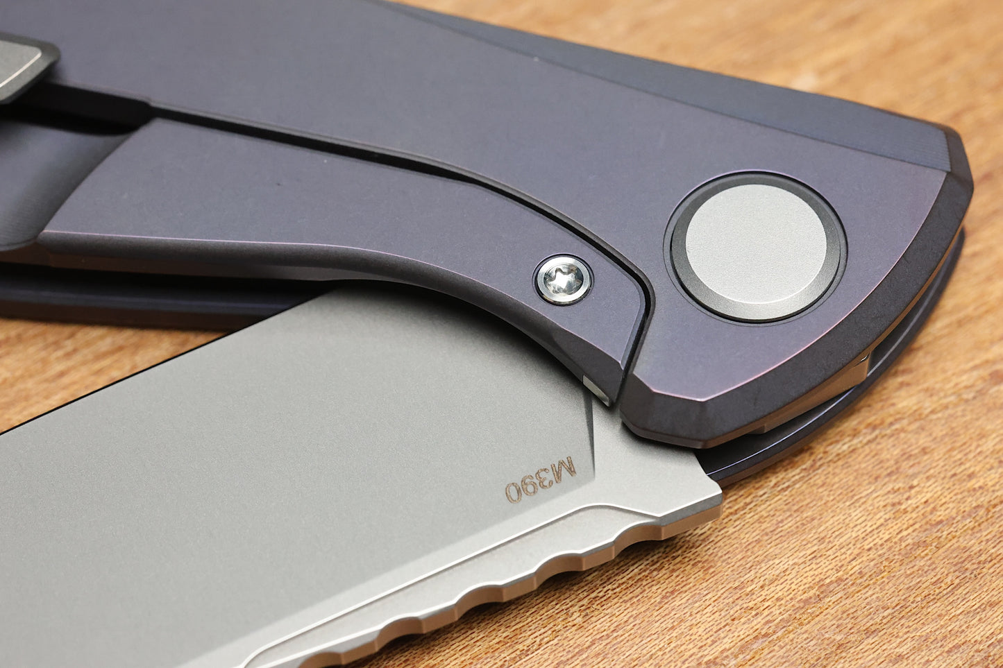 SHIROGOROV F95 ZERO - M390 BLADE - PURPLE TITANIUM HANDLE - MRBS