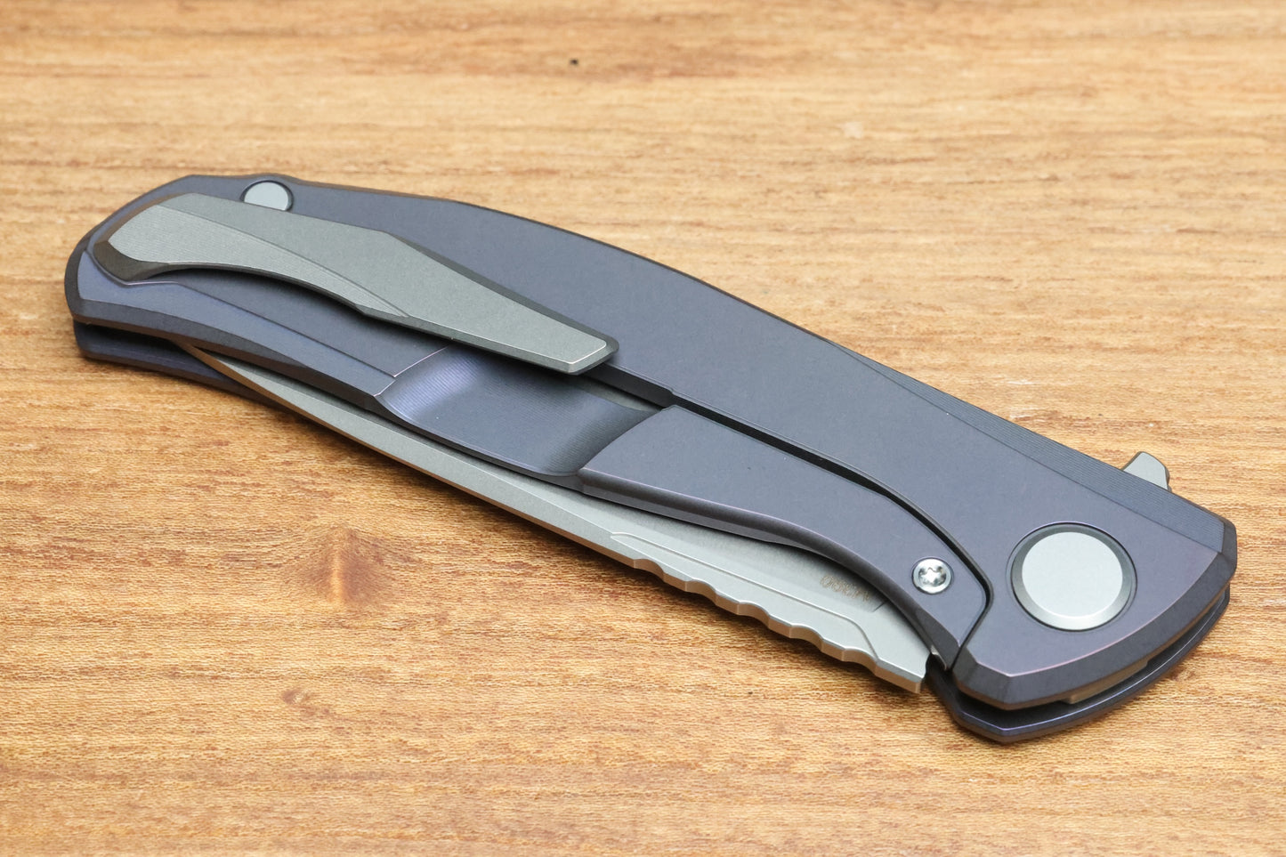 SHIROGOROV F95 ZERO - M390 BLADE - PURPLE TITANIUM HANDLE - MRBS