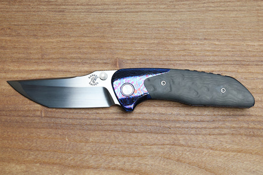 MECHFORCE & BARKER KNIVES COLLAB HOKKAIDO W/ TIMASCUS & FAT CARBON HANDLE & MAGNACUT