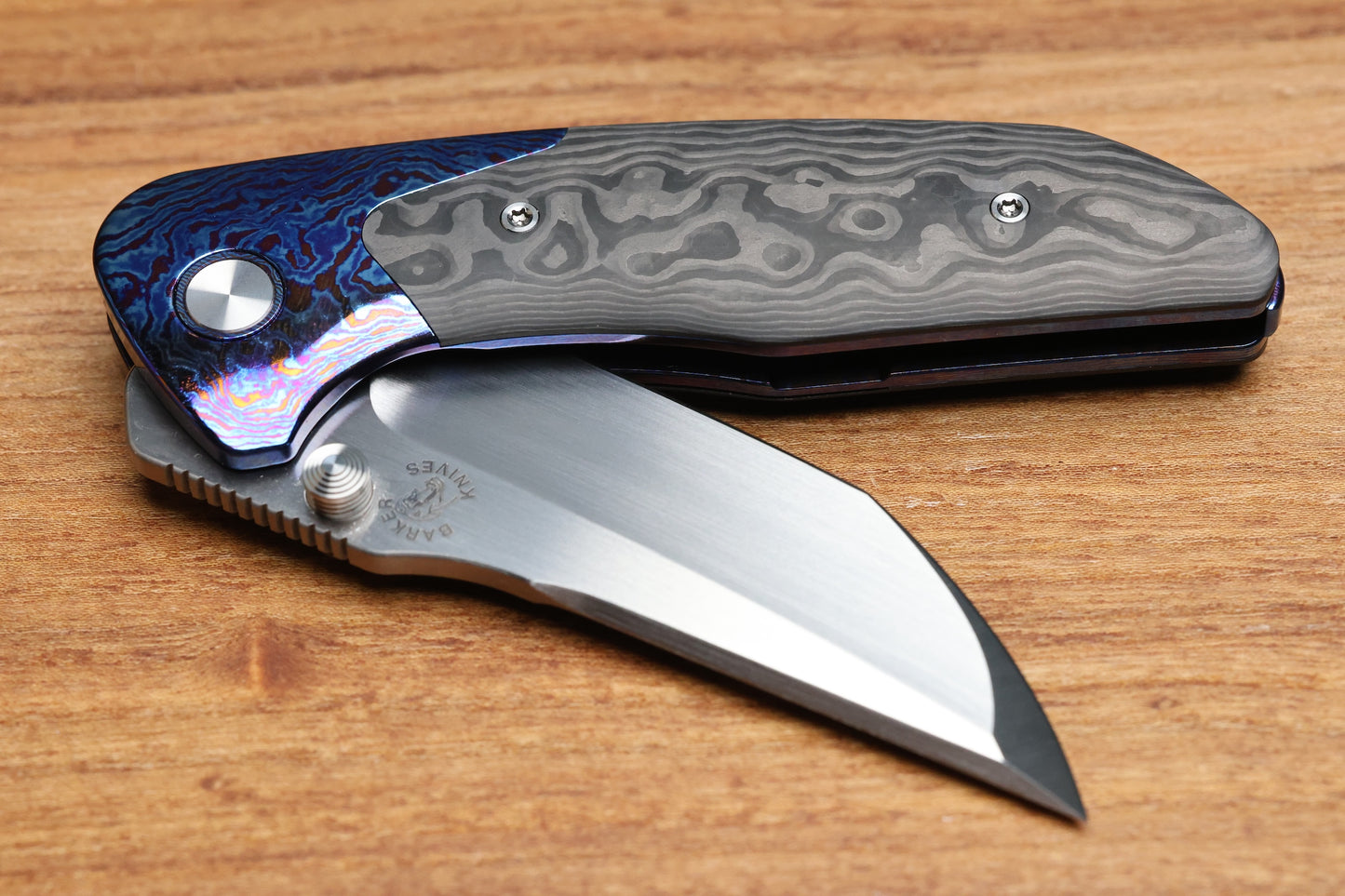 MECHFORCE & BARKER KNIVES COLLAB HOKKAIDO W/ TIMASCUS & FAT CARBON HANDLE & MAGNACUT