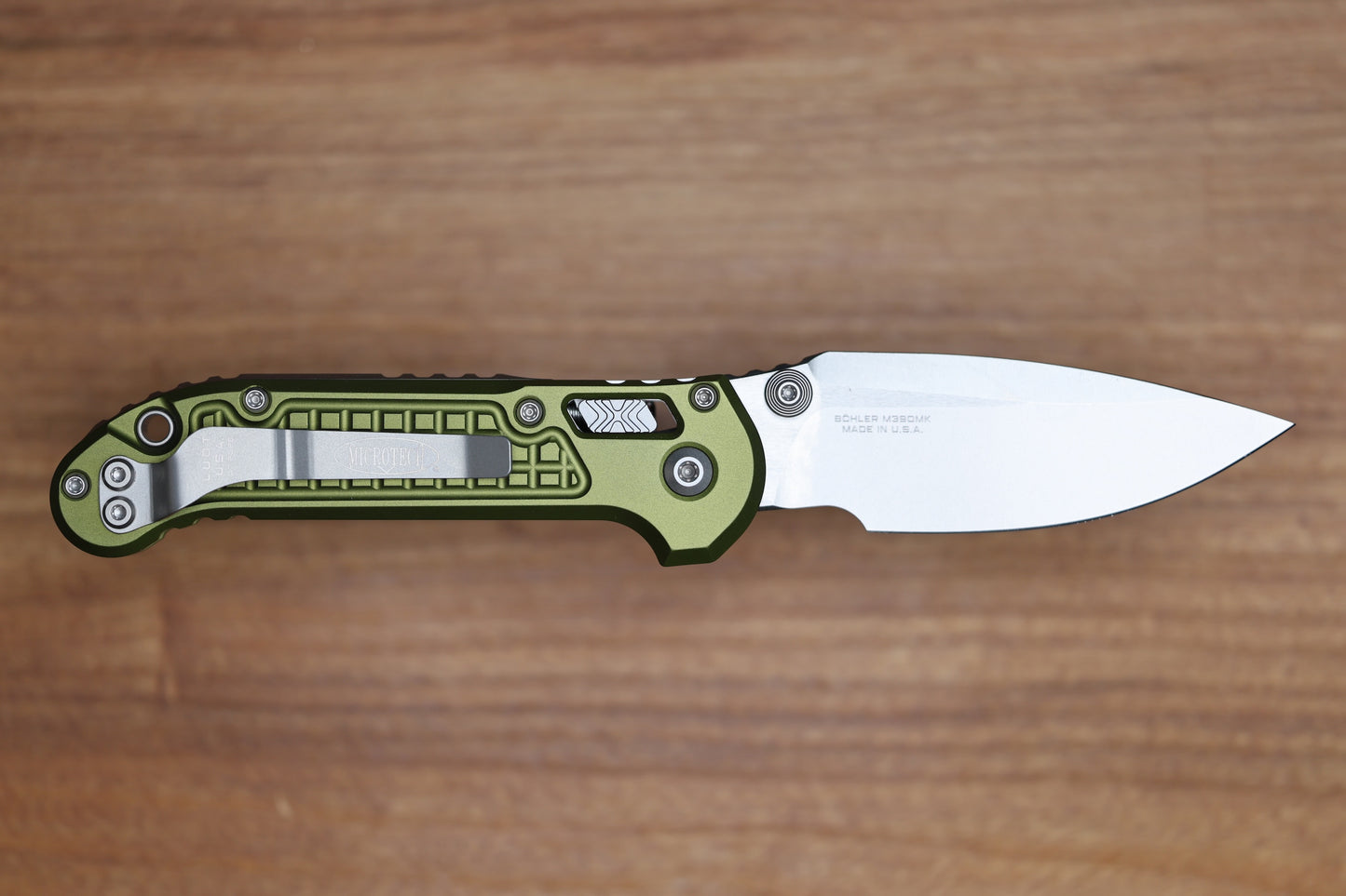MICROTECH KNIVES LUDT RAM-LOK W/ OD GREEN FRAG HANDLE & STONEWASH DROP POINT 1135RL-10FROD