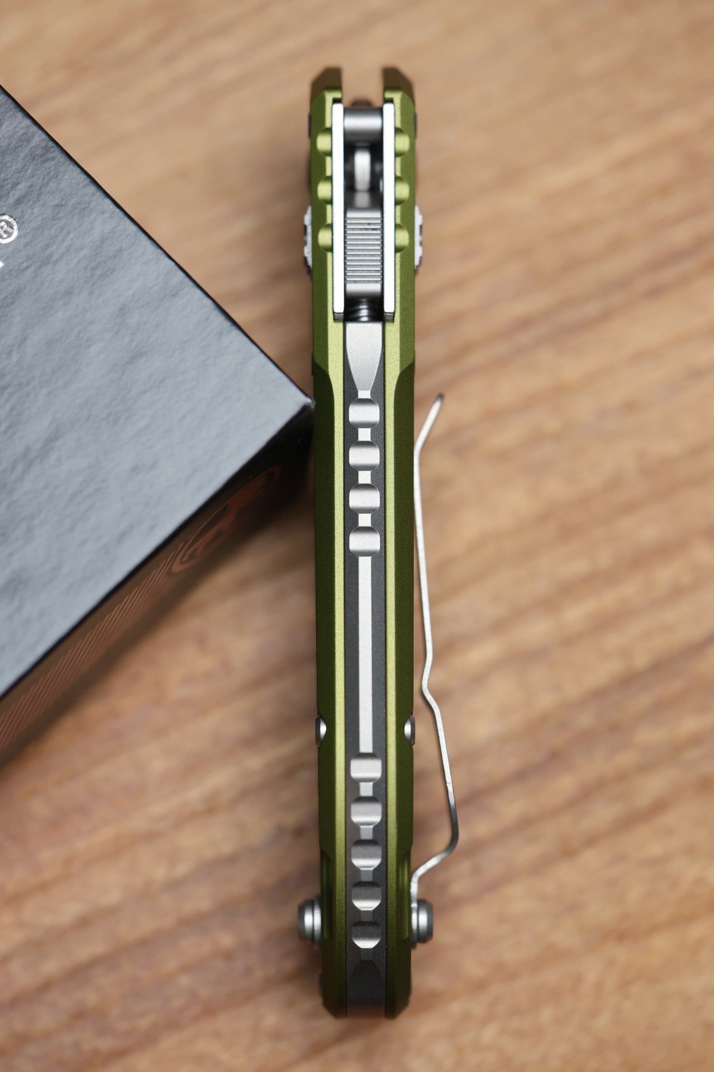 MICROTECH KNIVES LUDT RAM-LOK W/ OD GREEN FRAG HANDLE & STONEWASH DROP POINT 1135RL-10FROD