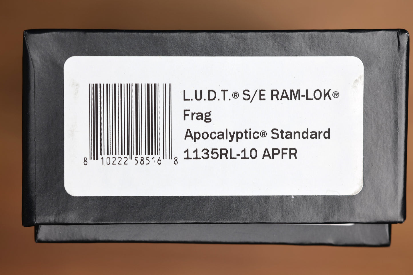 MICROTECH KNIVES LUDT RAM-LOK W/ BLACK FRAG HANDLE & APOCALYPTIC DROP POINT 1135RL-10APFR