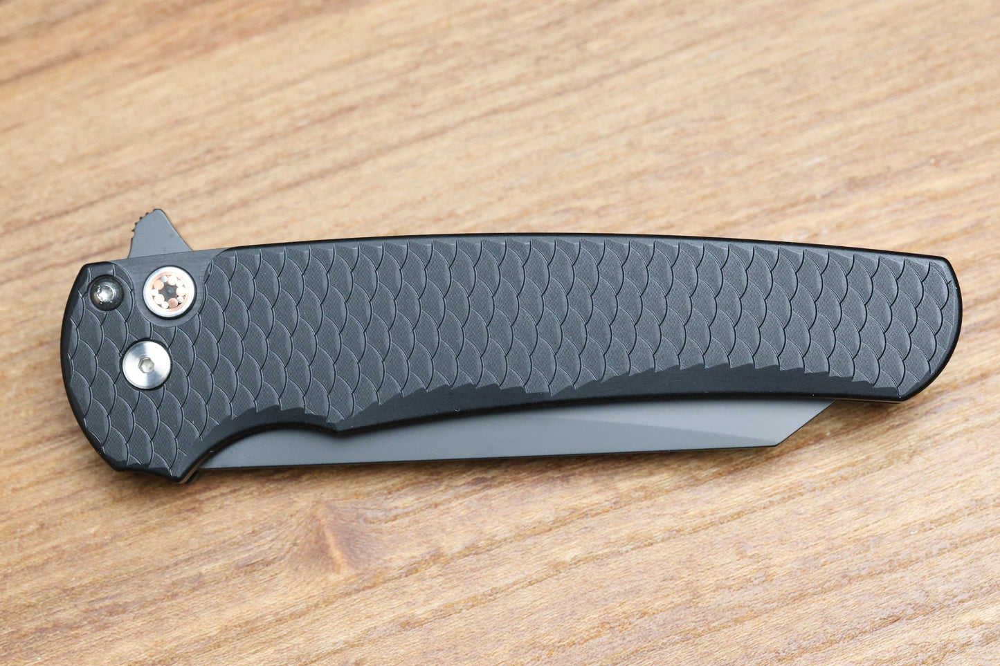 PRO-TECH MALIBU BUTTON LOCK DRAGON SCALES 3.3" DLC REVERSE TANTO SHOT SHOW 2026