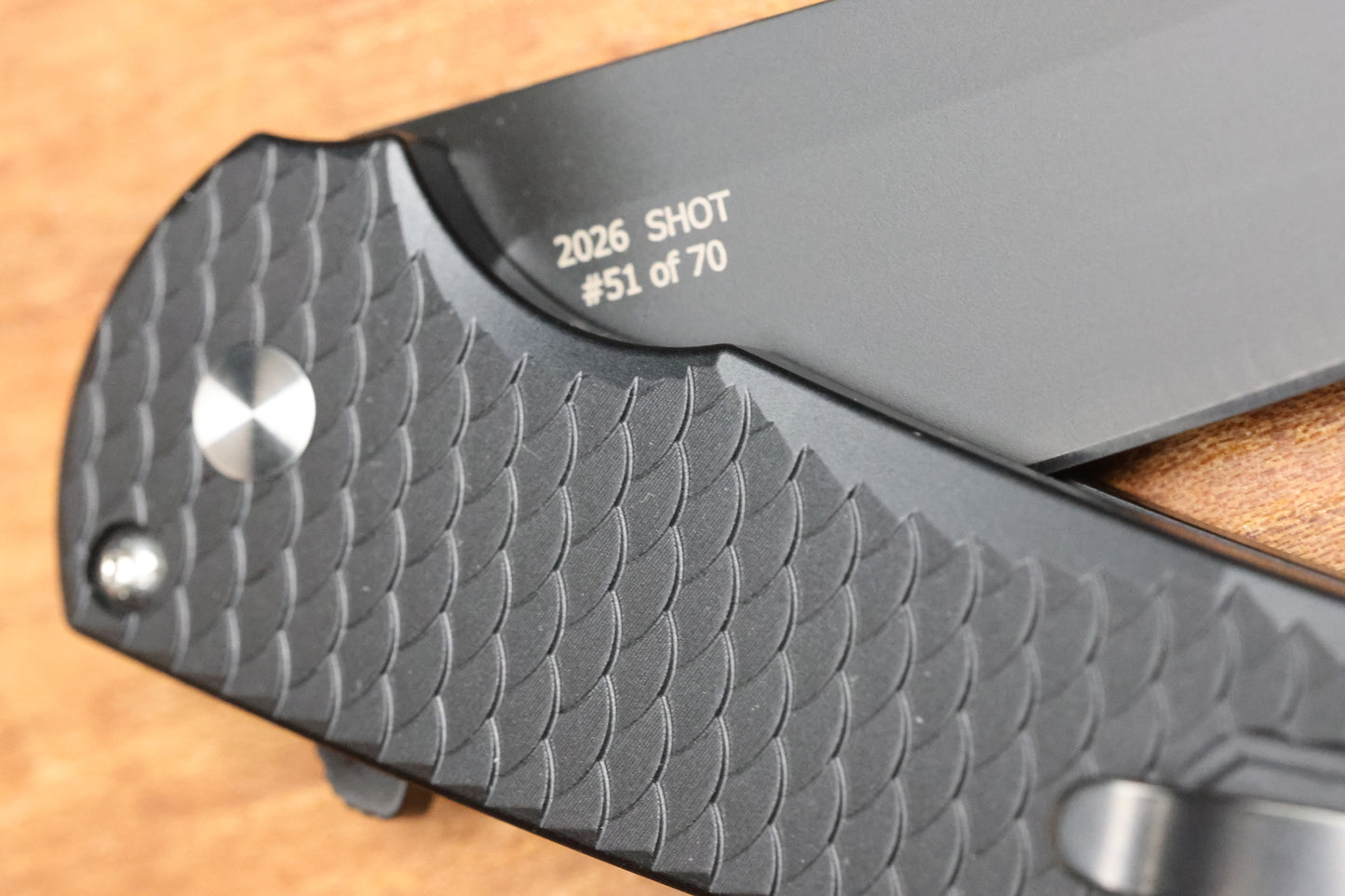 PRO-TECH MALIBU BUTTON LOCK DRAGON SCALES 3.3" DLC REVERSE TANTO SHOT SHOW 2026