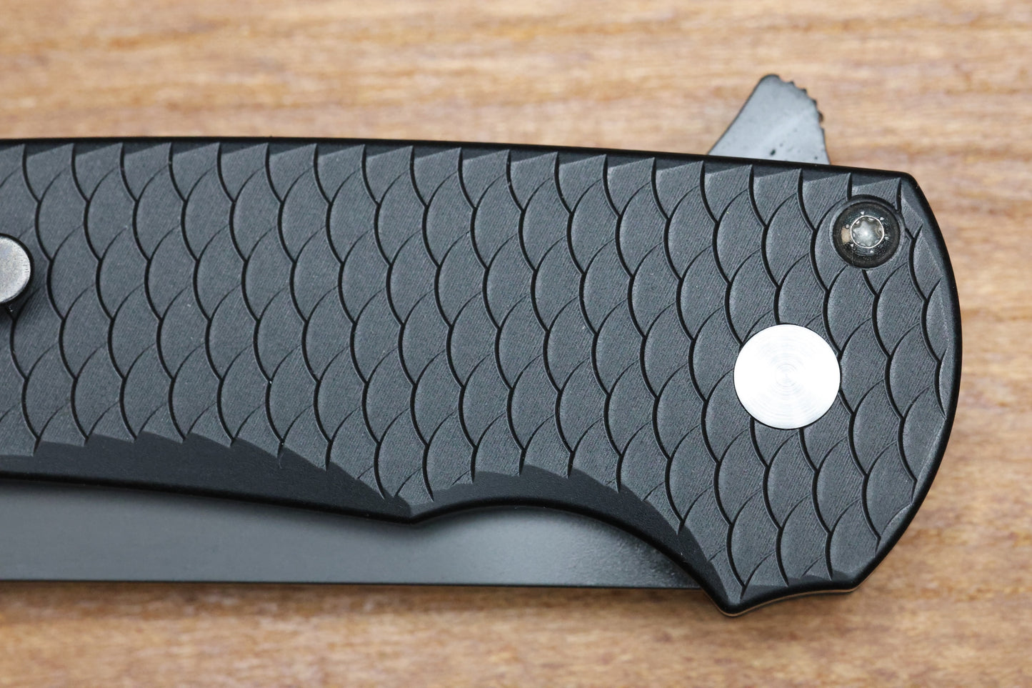 PRO-TECH MALIBU BUTTON LOCK DRAGON SCALES 3.3" DLC REVERSE TANTO SHOT SHOW 2026