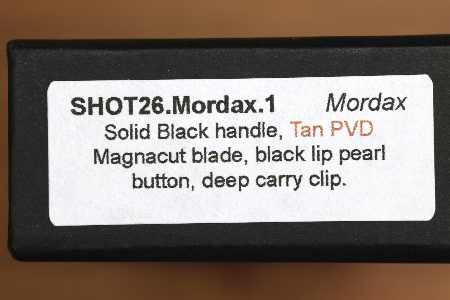 PRO-TECH MORDAX BUTTON LOCK 3.5" TAN PVD SHOT SHOW 2026