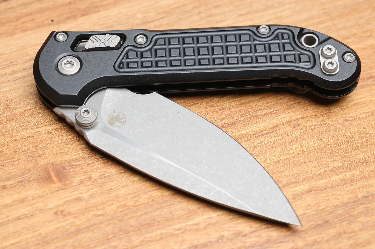 MICROTECH KNIVES LUDT RAM-LOK W/ BLACK FRAG HANDLE & APOCALYPTIC DROP POINT 1135RL-10APFR