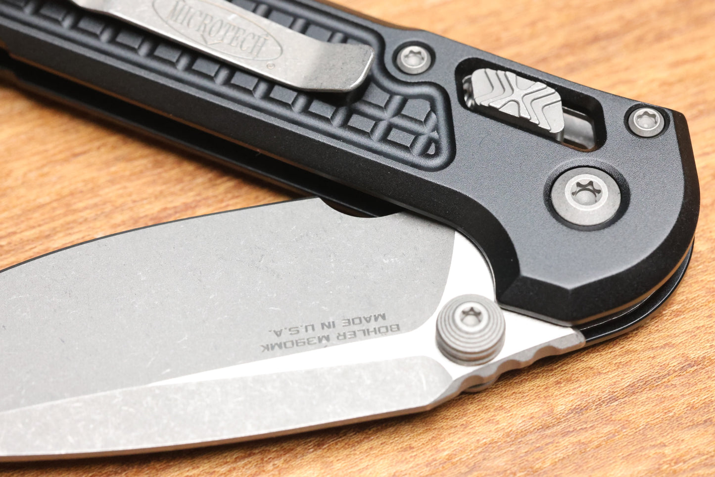 MICROTECH KNIVES LUDT RAM-LOK W/ BLACK FRAG HANDLE & APOCALYPTIC DROP POINT 1135RL-10APFR
