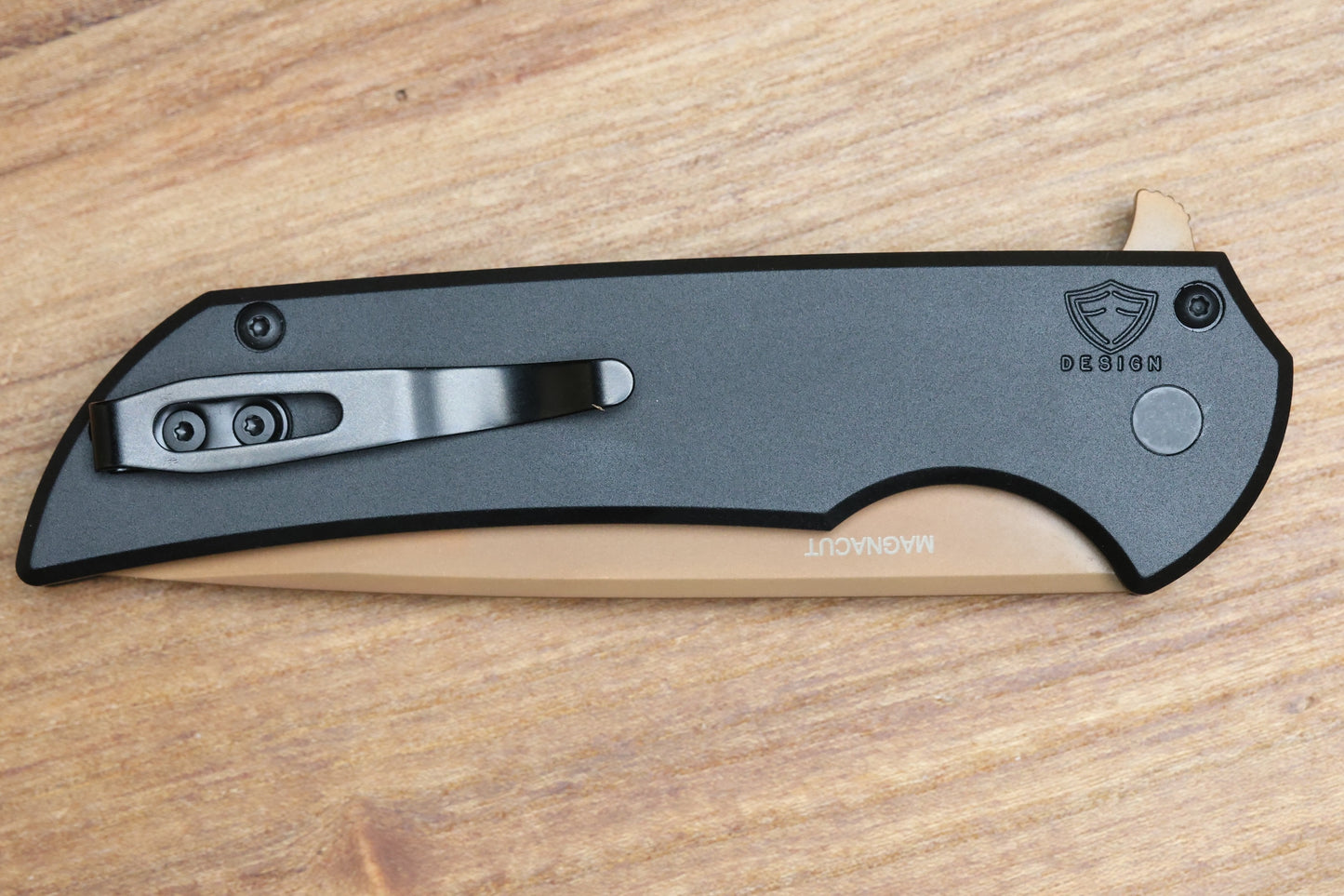 PRO-TECH MORDAX BUTTON LOCK 3.5" TAN PVD SHOT SHOW 2026