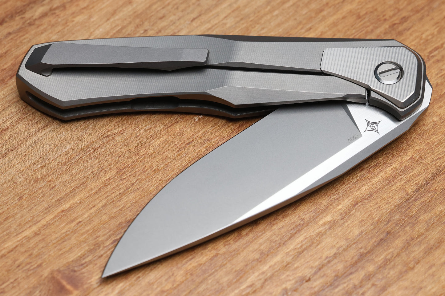 SHIROGOROV "LIMITED EDITION" SCOTT COOK DESIGN RUSSIAN LOCHSA - S90V BLADE - INTEGRAL TITANIUM HANDLE - BUSHING SYSTEM (PREOWNED)