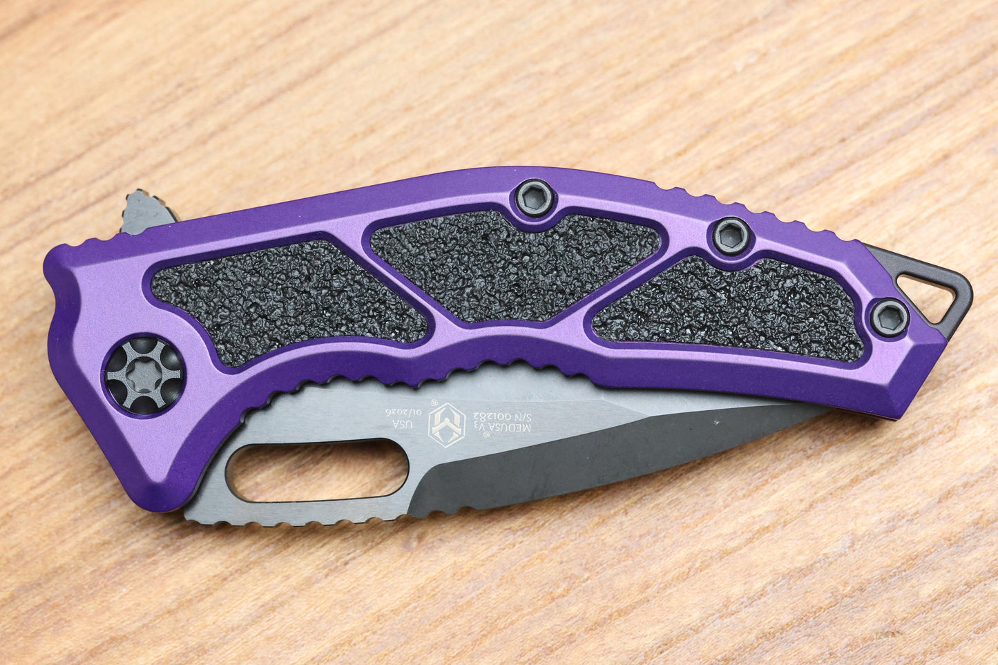 HERETIC KNIVES MEDUSA MANUAL - RECURVE DLC - PURPLE - H010-6A-PU