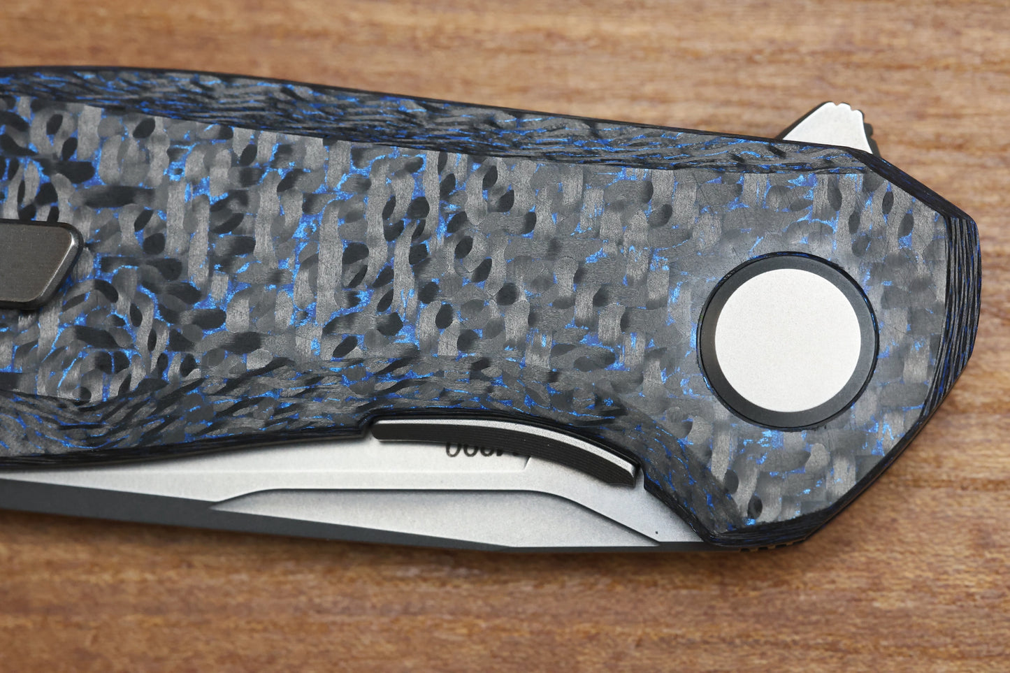 SHIROGOROV STELLAR CF – BLUE CARBON FIBER HANDLE – M390 BLADE – MRBS