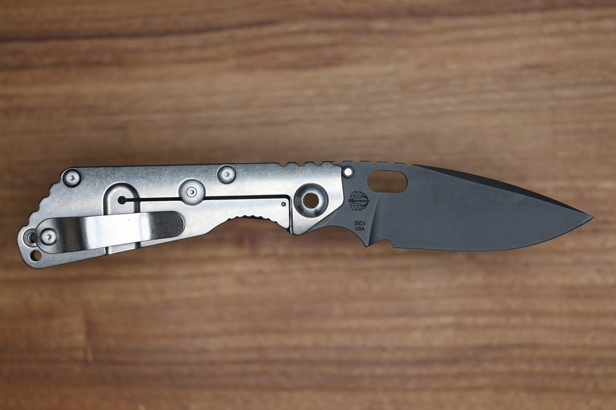 STRIDER KNIVES SNG CC - DROP POINT 20CV BLADE - TITANIUM/FOREST GREEN G10 HANDLE