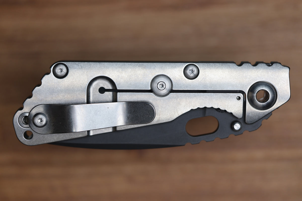 STRIDER KNIVES SNG CC - DROP POINT 20CV BLADE - TITANIUM/FOREST GREEN G10 HANDLE