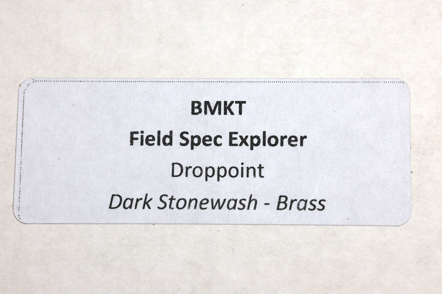 BMKT FIELD SPEC EXPLORER BRASS DROP POINT MAGNACUT