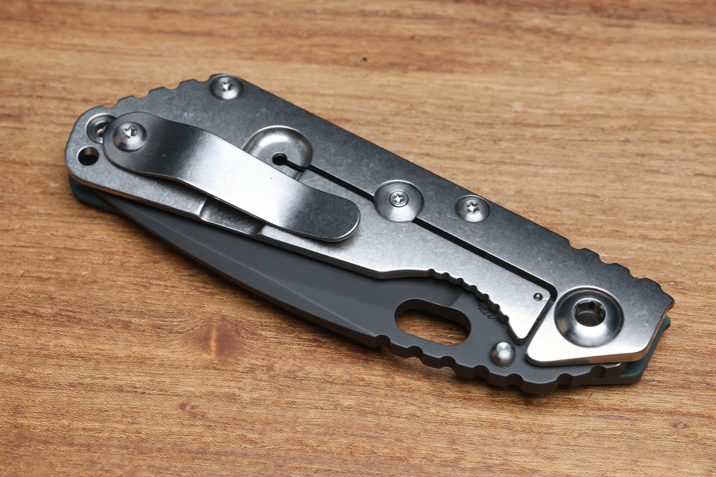 STRIDER KNIVES SNG CC - DROP POINT 20CV BLADE - TITANIUM/FOREST GREEN G10 HANDLE