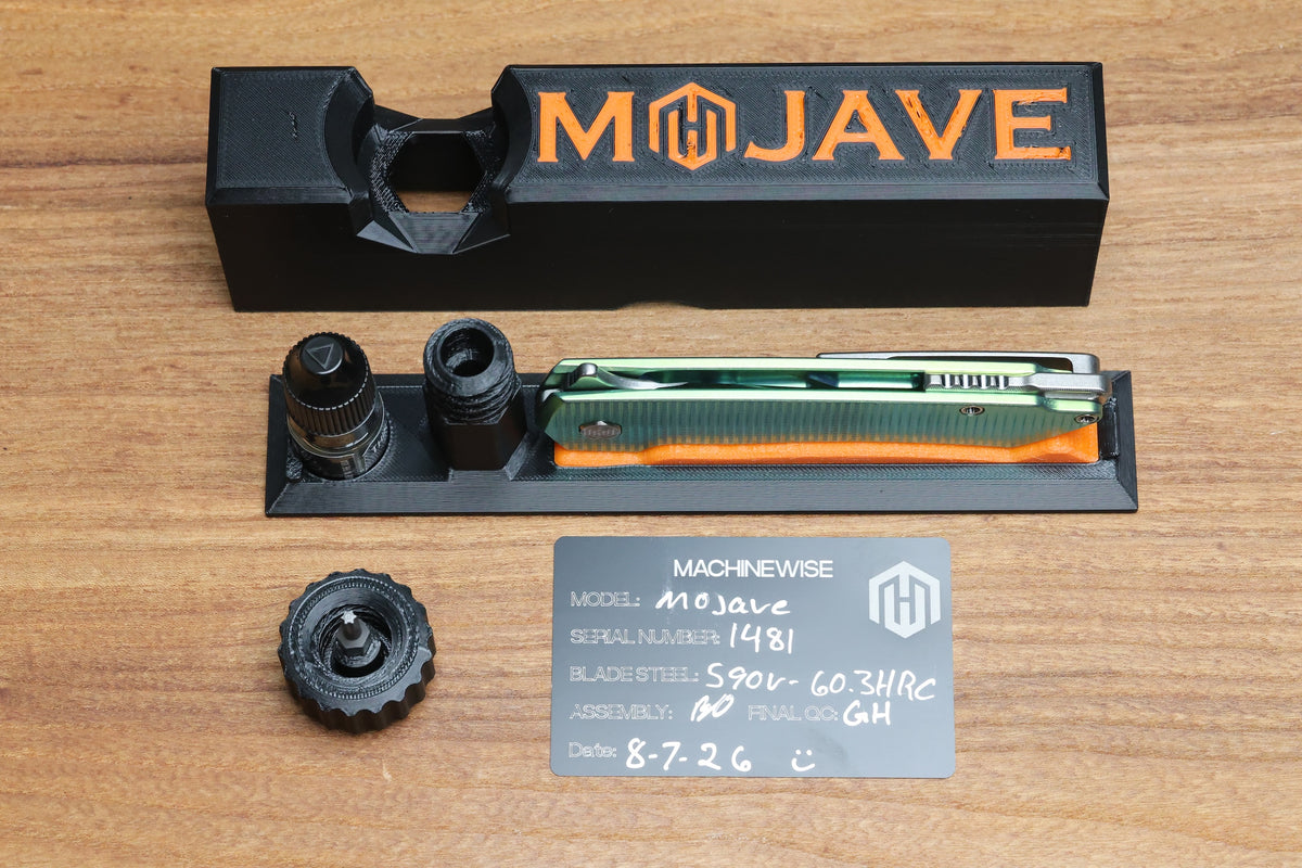 MACHINEWISE MOJAVE #1481 GREEN ANO GRENADE TEXTURE AND S90V BLADE