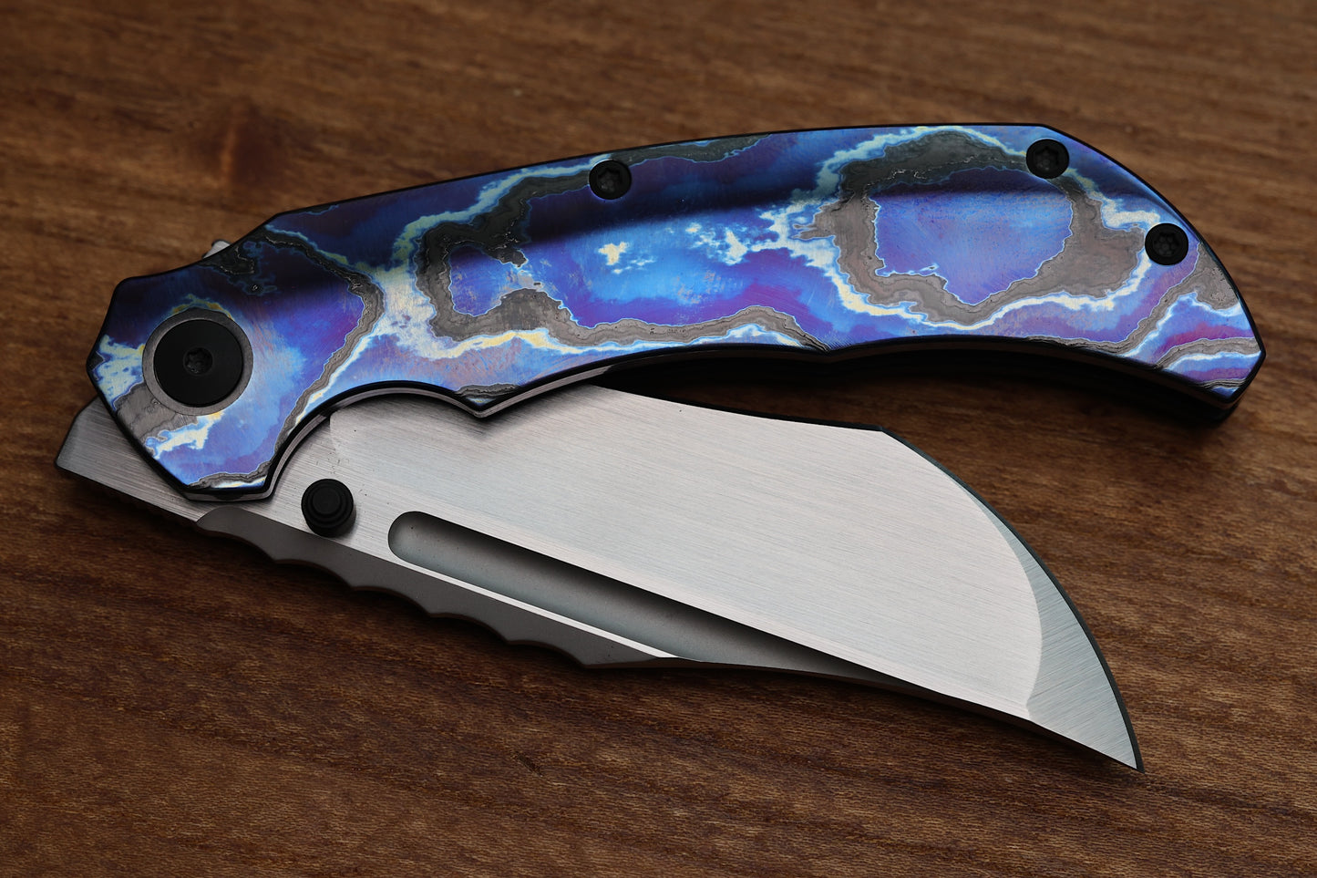 MERRIKEN KNIVES MINI ULTIMATUM ZIRCUTI PVD INSET LOCK 3.3" MAGNACUT HAND RUBBED