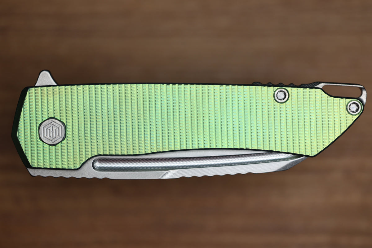 MACHINEWISE MOJAVE #1481 GREEN ANO GRENADE TEXTURE AND S90V BLADE