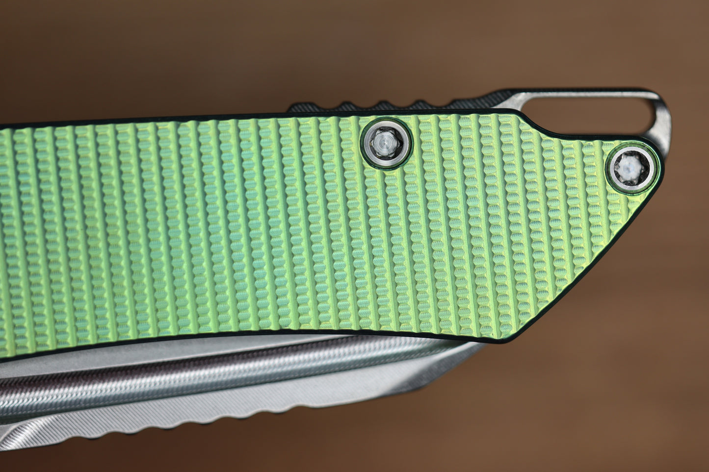 MACHINEWISE MOJAVE #1481 GREEN ANO GRENADE TEXTURE AND S90V BLADE