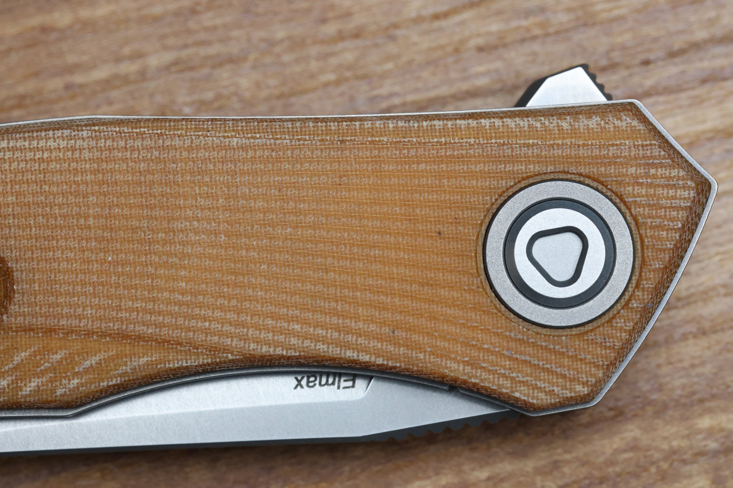 SHIROGOROV URSUS Q95 - LIGHT BROWN MICARTA HANDLE - ELMAX BLADE - MRBS
