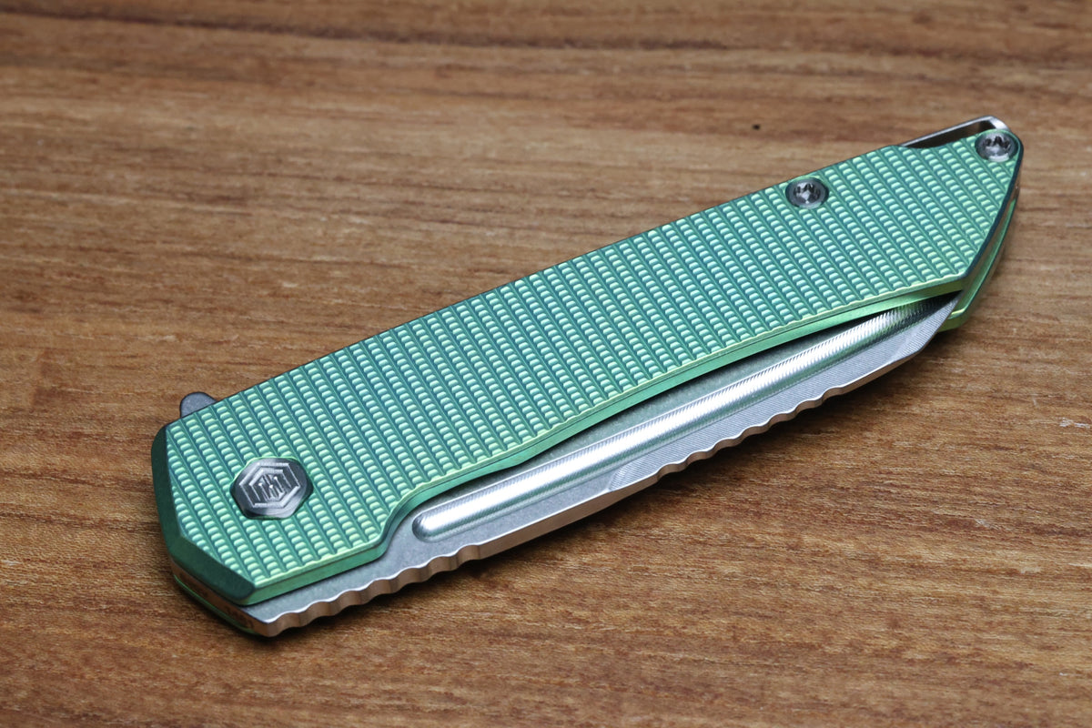 MACHINEWISE MOJAVE #1481 GREEN ANO GRENADE TEXTURE AND S90V BLADE